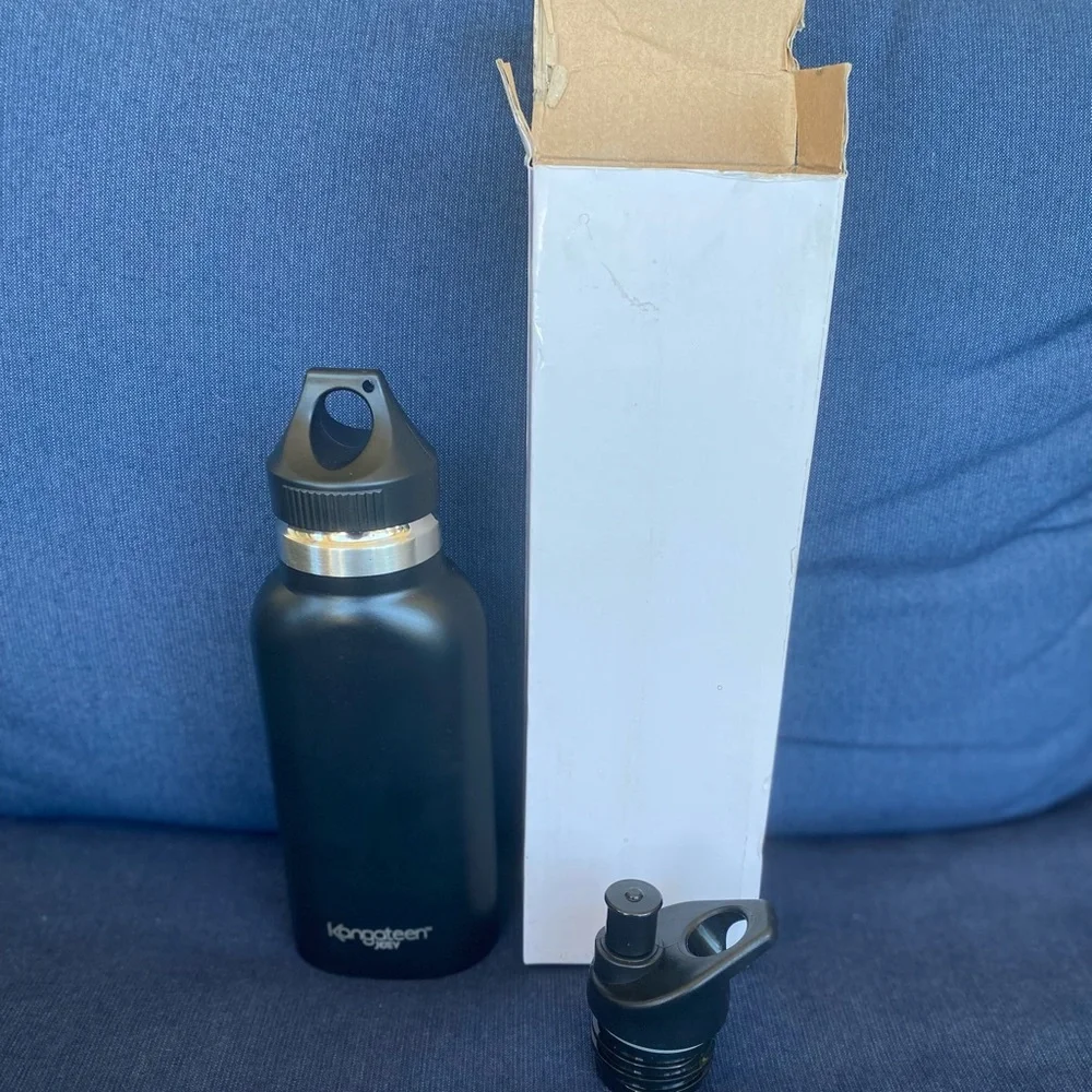 NIB KANGATEEN JOEY  16.9oz Stainless Steel Water Bottle In Black w/extra… - Picture 6 of 8